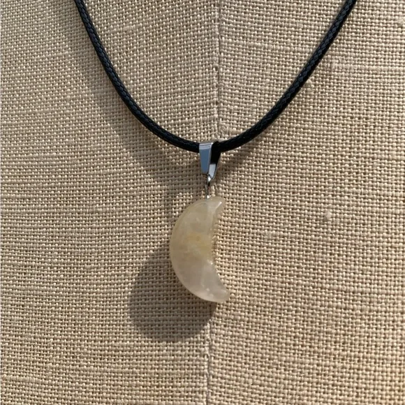 Handmade Genuine Stone Moon Amulet Necklace - Picture 10 of 12